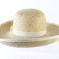 Peralta Place Ladies Natural Straw Summer Hat W/ White Band 7 56cm