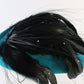 Sonni of California Ladies Turqouise and Black Wool Felt Dress Hat 7 1/8 57cm