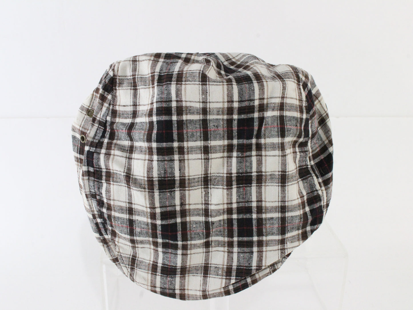 Lake of the Isles Mens Ivy Cap Mixed Plaid Pattern Newsboy Flat Hat Large L