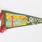 Seattle Space Needle Vintage Green Felt Pennant