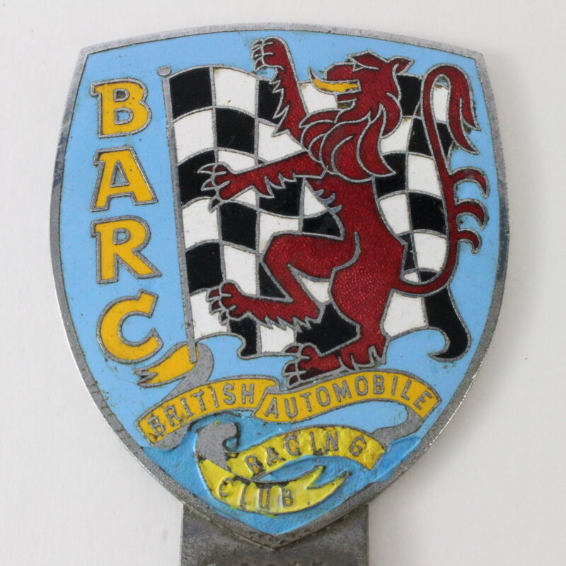 BARC British Automobile Racing Club 4.5" Metal Emblem Badge #8915