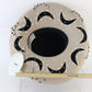 Jack Mcconnell New York Ladies Black Wool Felt Hat W/ Moon Cutouts 6 7/8 55cm
