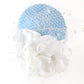 Tim Crawford Ladies Boutique Sky Blue Straw Hat W/ Flower 6 5/8 53cm