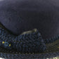 Premier New York Finesse Creations Ladies Navy Blue Felt Hat W/ Bow 7 56cm