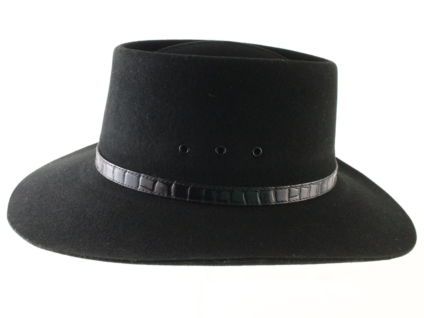 Stetson Billie Mens Black Wool Felt Vintage Cowboy Hat 6 3/4 54cm