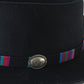 Fiesta Santa Barbara Mens Black Felt Cowboy Hat W/ Black Multicolor Band 7 56cm