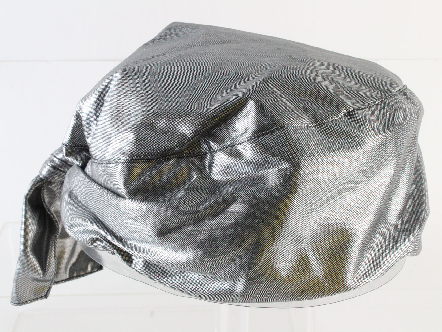 Jojace of California Ladies Fancy Silver Foil Turban One Size