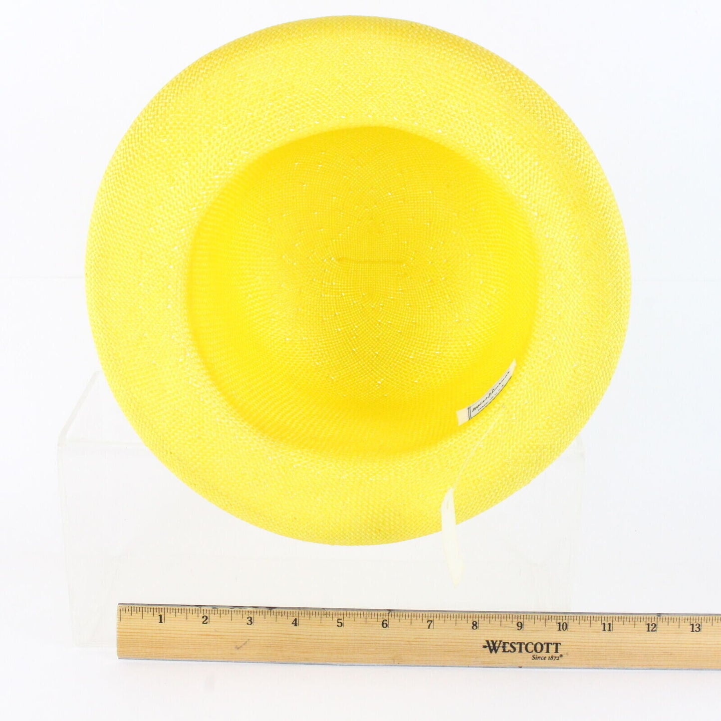 Miss Bierner Bowler Yellow Straw Usa Ladies Spring & Summer Hat 7 56cm