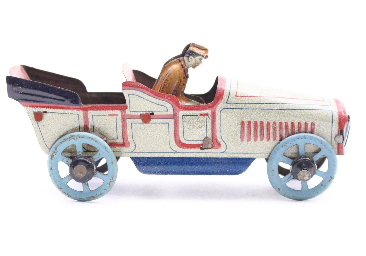 Convertible Touring Tin Litho Penny Toy Car German 4"