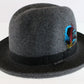 Vintage Royal Biltmore Top Hatters Carbon Gray Mohair Felt Homburg 6 7/8