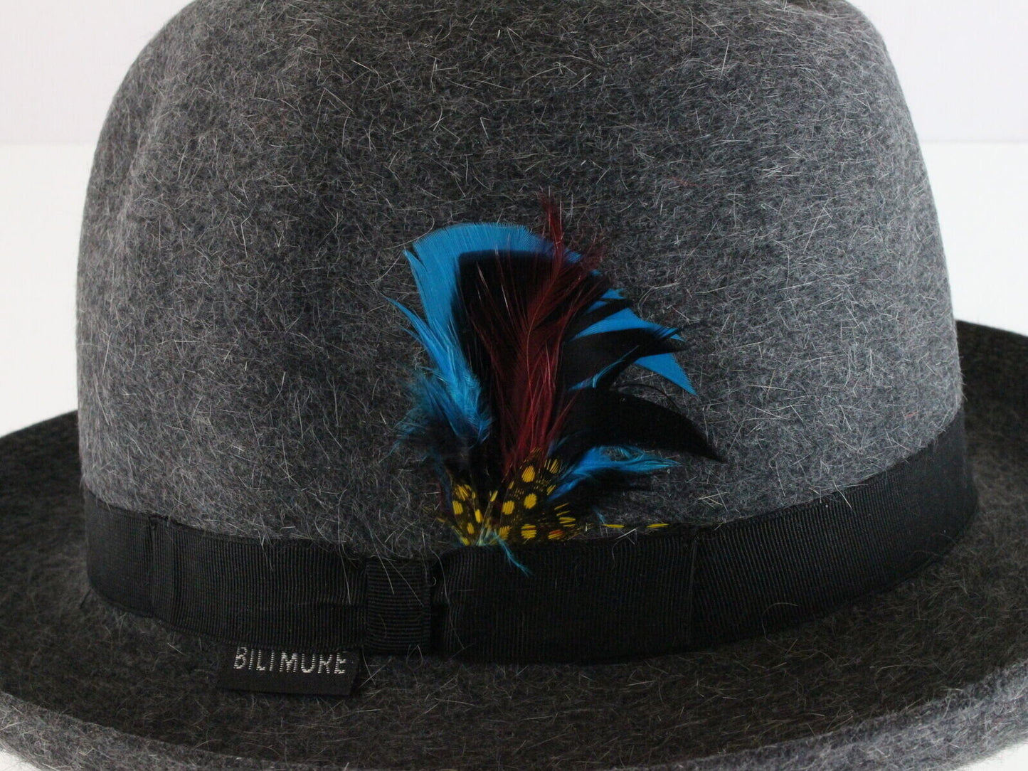 Vintage Royal Biltmore Top Hatters Carbon Gray Mohair Felt Homburg 6 7/8