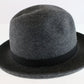 Vintage Royal Biltmore Top Hatters Carbon Gray Mohair Felt Homburg 6 7/8
