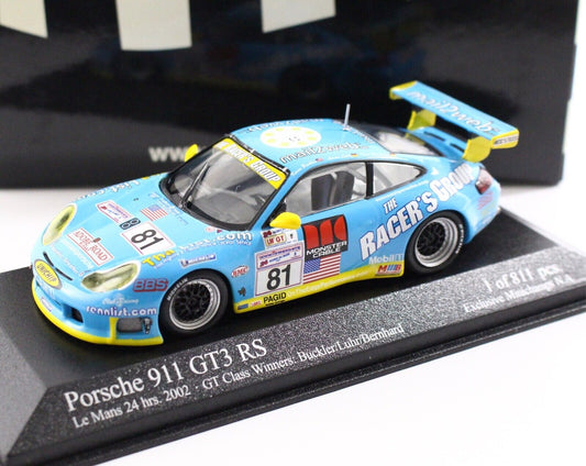 2002 Porsche 911 GT3 RS Le Mans #81 B Luhr Bernhard Winner Minichamps 1:43 Model