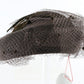 Adolfo II Excello Pillbox Ladies Hat Sable Brown Wool Felt 6 7/8 55cm