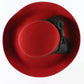 Sonni Wool Felt Red & Black Ladies Dress Hat Cartwheel 6 3/4 54cm