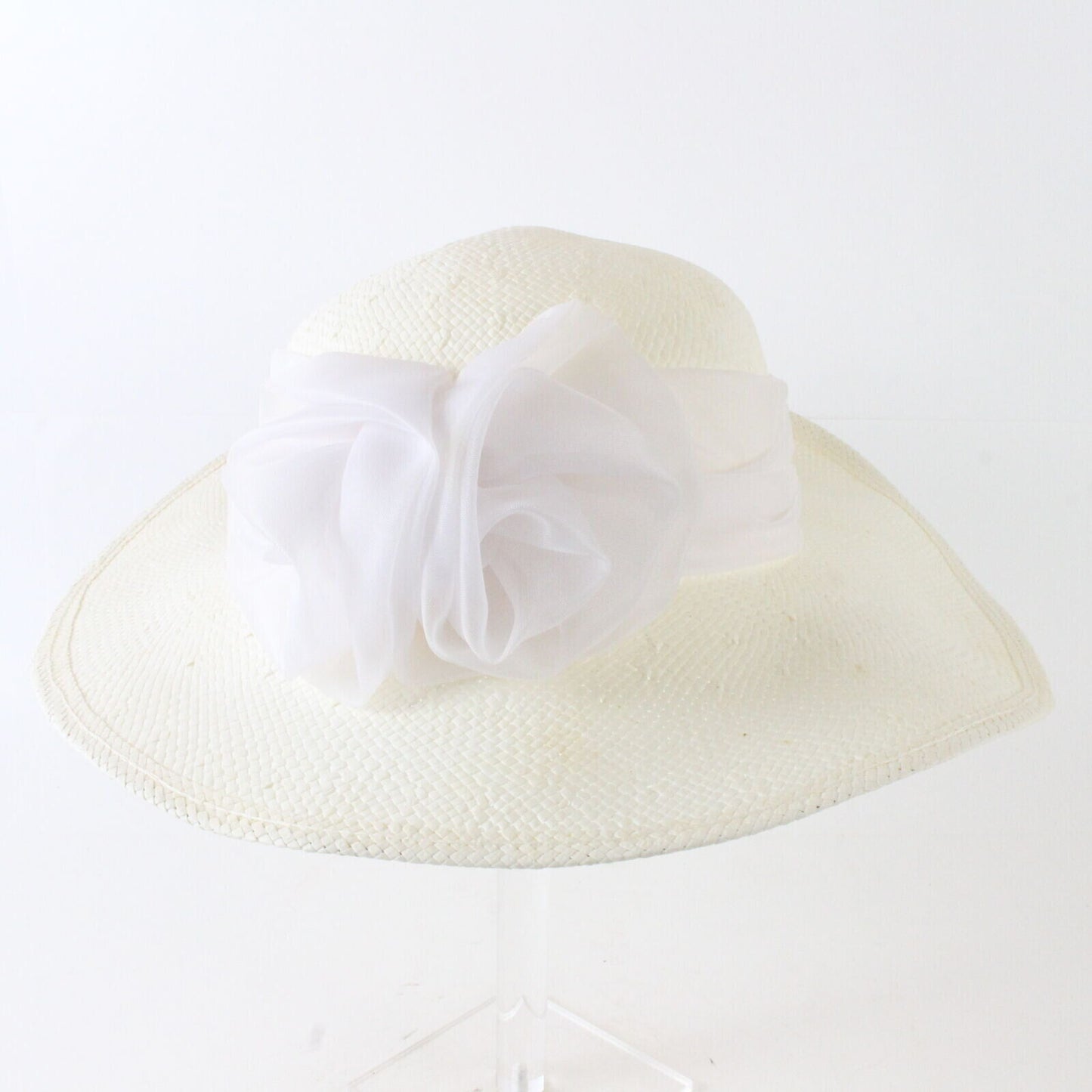 Vintage Miss Bierner Made In USA Straw Womens Hat 6 7/8 55cm