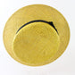 Sonni California Summer Boater Hat Straw Gold Black 7 1/8 57cm