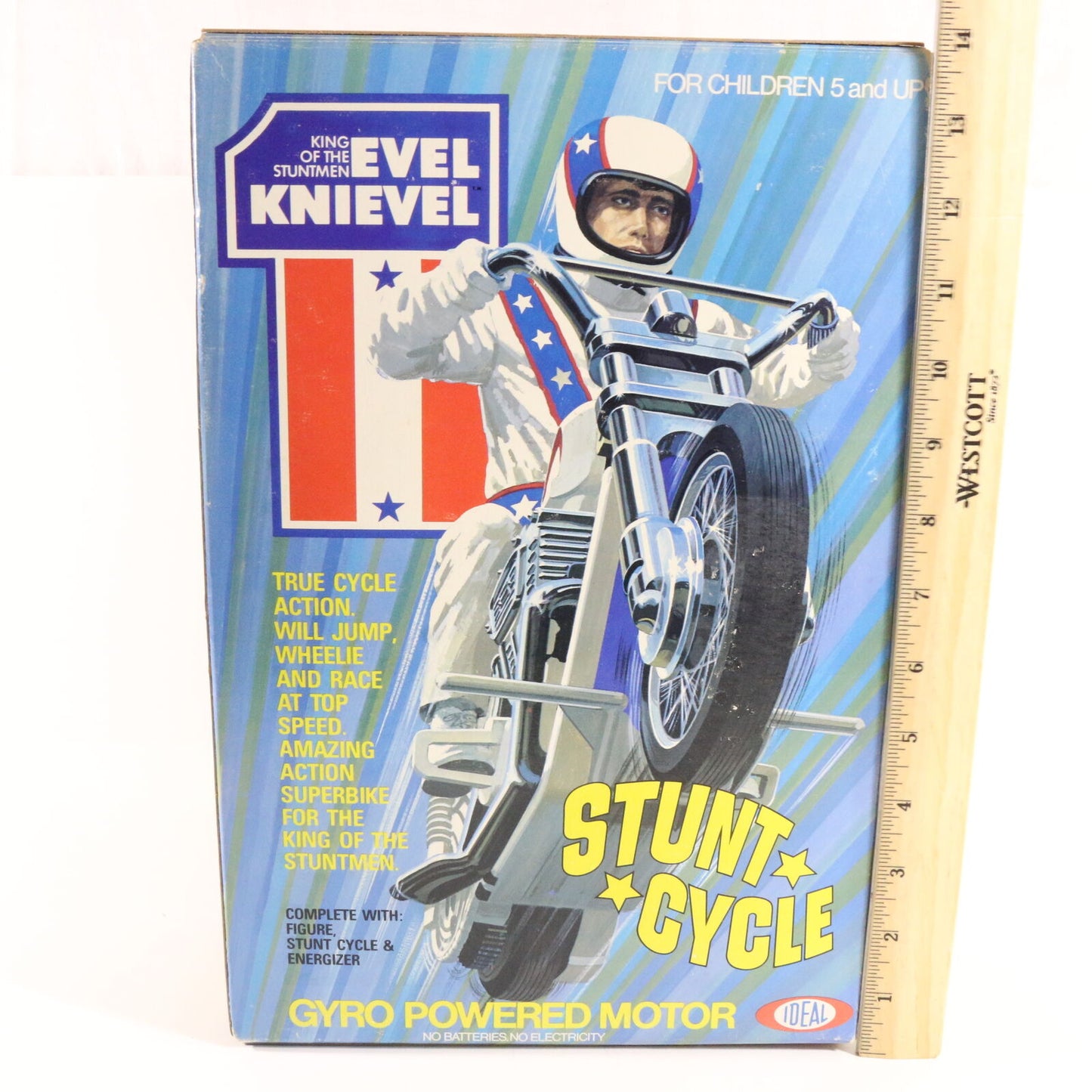 Evel Knievel Stunt Cycle King Of The Stuntmen Ideal Gyro Powered Unopened Box