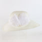 Miss Bierner Boater Boat White Straw Ladies Hat 6 7/8 55cm