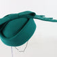Mr John Classic Ladies Pillbox Hat New Green Wool Felt 6 7/8 55cm
