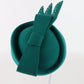 Mr John Classic Ladies Pillbox Hat New Green Wool Felt 6 7/8 55cm