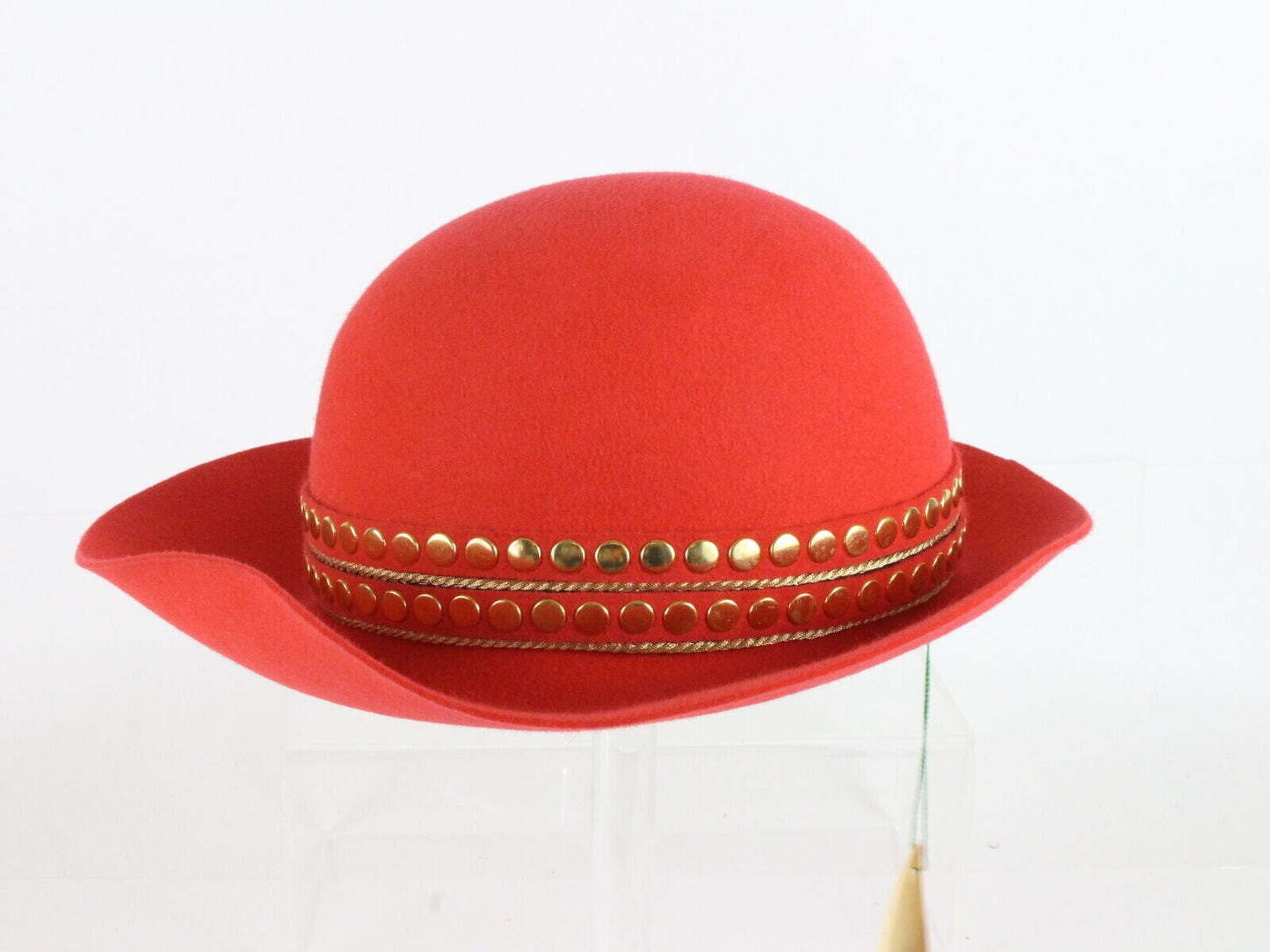 Frank Olive Private Collection Ladies Cloche Red Felt 7 56cm