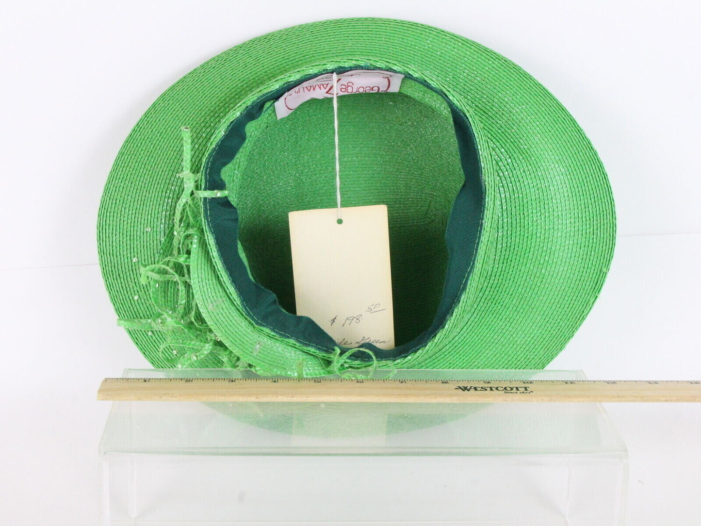 George Zamau'l Ladies Boutique Hat Nile Green 6 7/8 55cm