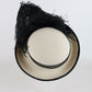 Vintage Bellini Originals Ladies Hat White Black Wool Felt 7 56cm