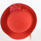Frank Olive Private Collection Ladies Cloche Red Felt 7 56cm
