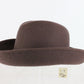Sonni California Ladies Homburg Hat Sandstone Brown Wool Felt 7 56cm