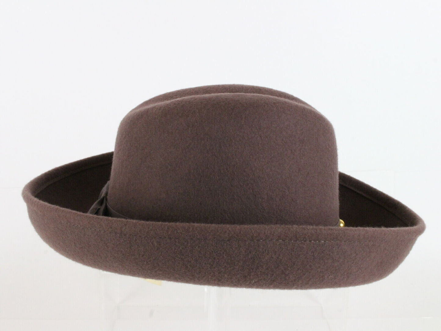 Sonni California Ladies Homburg Hat Sandstone Brown Wool Felt 7 56cm