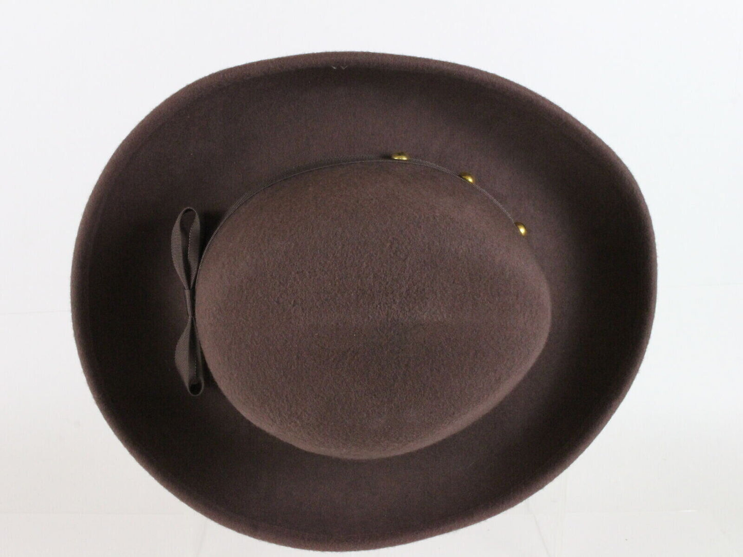 Sonni California Ladies Homburg Hat Sandstone Brown Wool Felt 7 56cm