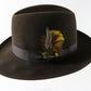 Vintage Royal Biltmore Homburg Black Oak Felt 54 6 3/4 Top Hatters