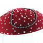 Mr John Classic Excello Ladies Pillbox Hat Red Wool Felt 6 7/8 55cm