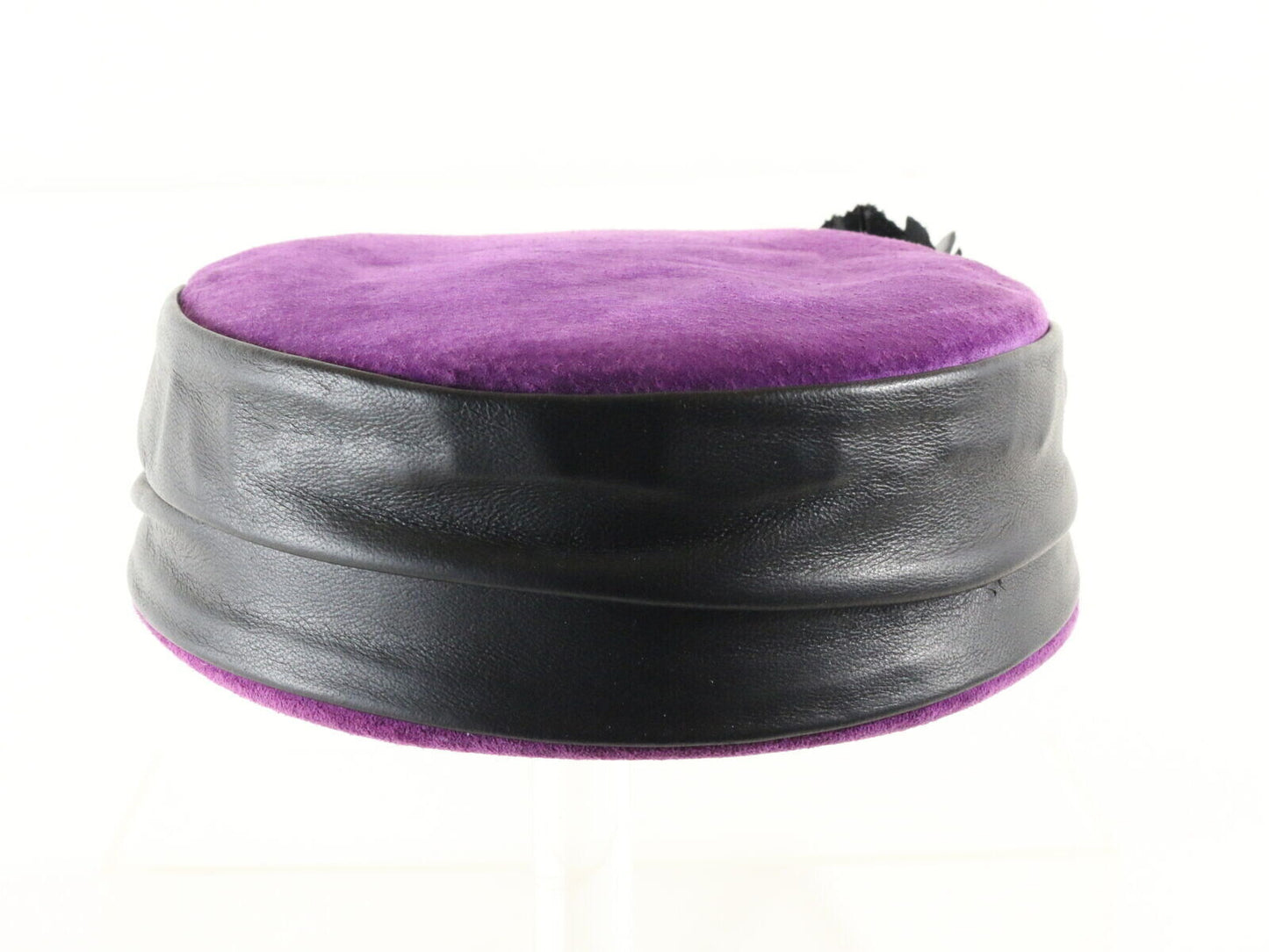 Lyda Ladies Pillbox Hat Purple Felt? 6 7/8 55cm Dress Hat