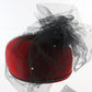 Joe Bill Miller Michael Howard Ladies Pillbox Red Wool Felt 7 56cm