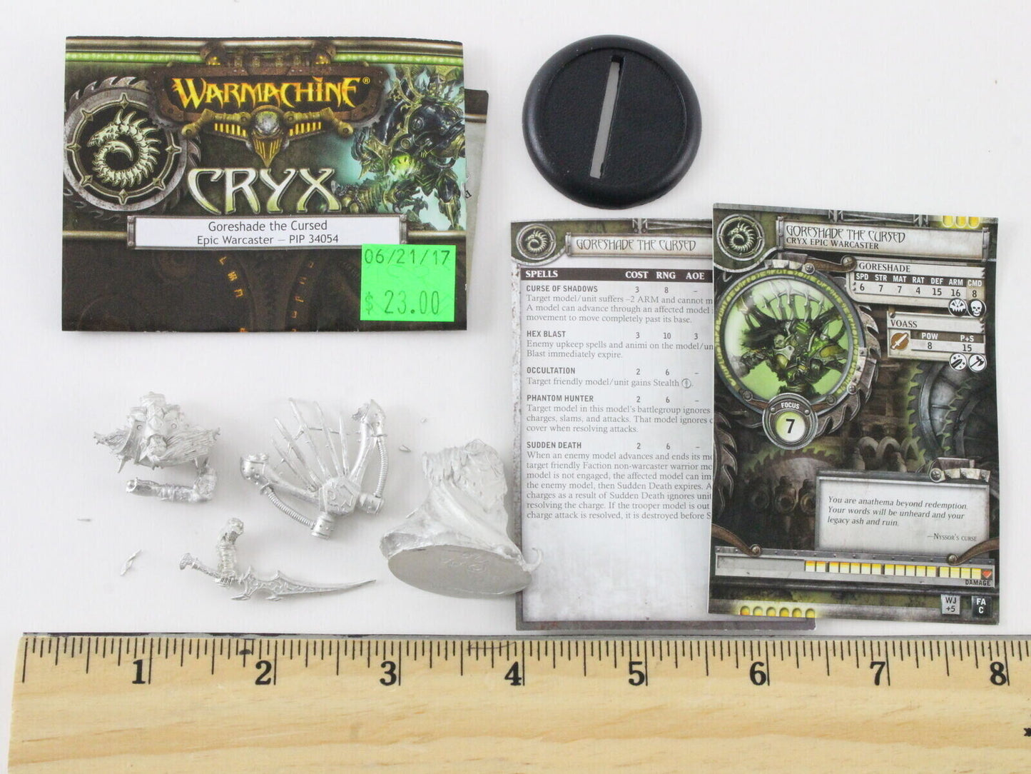 Warmachine Cryx Goreshade The Cursed Epic Warcaster PIP34054 Privateer Press