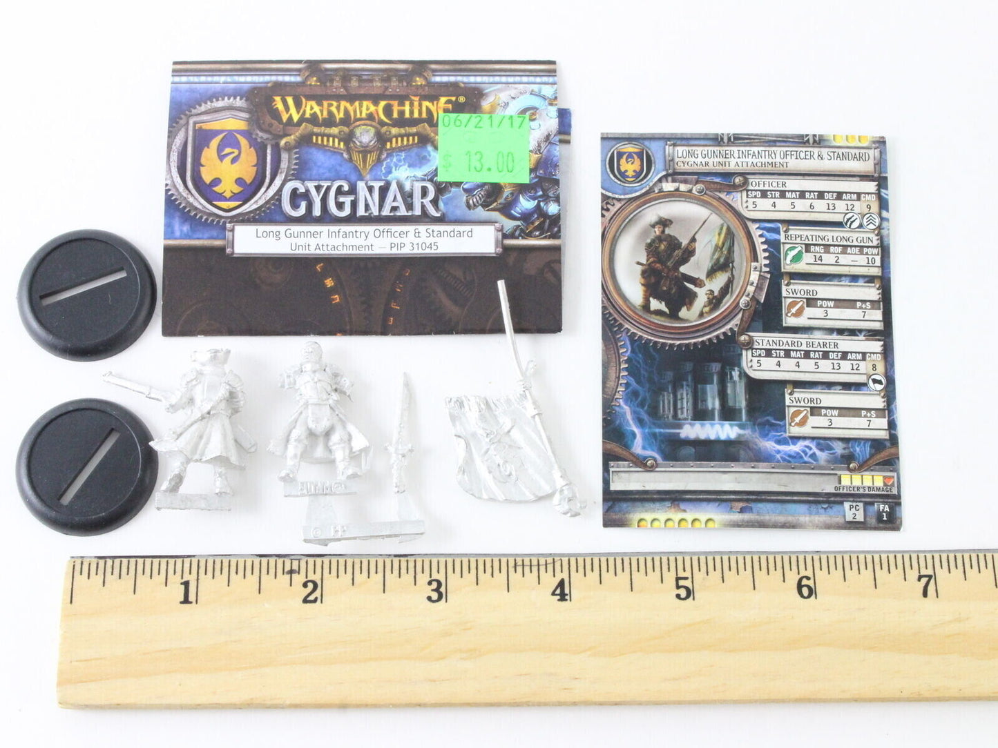 Warmachine Cygnar Long Gunner Infantry Officer & Standard Unit PIP31045