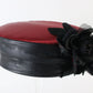 Lyda Ladies Red And Black Boutique Hat W/ Flower 6 3/4 54cm