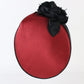 Lyda Ladies Red And Black Boutique Hat W/ Flower 6 3/4 54cm