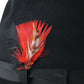 Churchill Ltd Mens Black Felt Fedora W/ Feathers 7 56cm