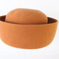 Joe Bill Miller Ladies Wool Felt Rust Orange Sailor Style Hat 7 1/4 58cm