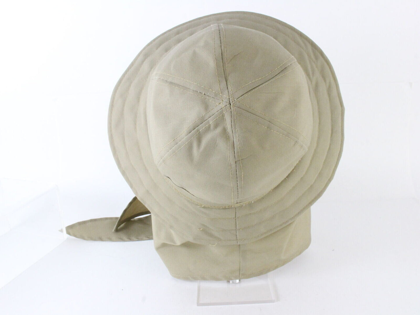 Ladies Water Repellent Rain Hat Khaki w/ Back Hair Guard Size= Medium