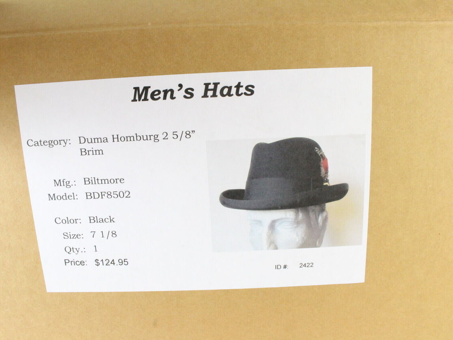 vintage hat, fedora, homburg, biltmore