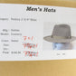 Dobbs Fifth Avenue Mens Connery Fedora Saber Grey 7 56cm