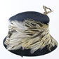Whittall & Shon Ladies Boutique Black Felt Hat W/ Feathers 7 1/4 58cm