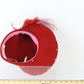 Bellini Originals Ladies Boutique Red Felt Hat W/ Feather Rhinestones 6 7/8 55cm