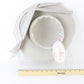 George Zamaul Couture Ivory Ladies Grand Cartwheel Felt Hat Rhinestones 7 56cm