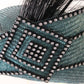 Sonni San Fransisco Ladies Boutique Hat W/ Feather Rhinestone Blue 7 56cm