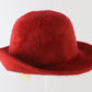 Patricia Underwood Vintage Ladies Hat Boutique Red Felt 7 1/8 57cm